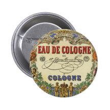 Romantic Vintage Parisian Perfume Label. Pins