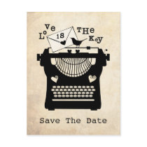 Romantic Vintage Typewriter STD Postcard
