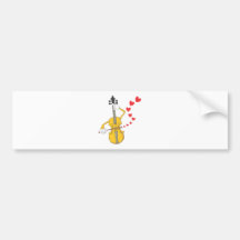 Romantic Violin Serenading Bumper Stickers