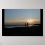 romantic walk on the beach posters