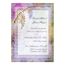 Romantic Wisteria Wedding Invitation invitations