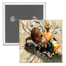 romantique badges avec agrafe