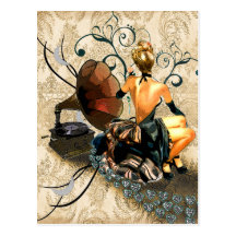romantique cartes postales