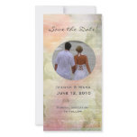 Romatic floral save the date wedding photocard