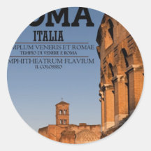 Rome - Colosseum and Temple of Venus Sticker