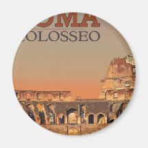 Rome - Colosseum and the Moon Refrigerator Magnet