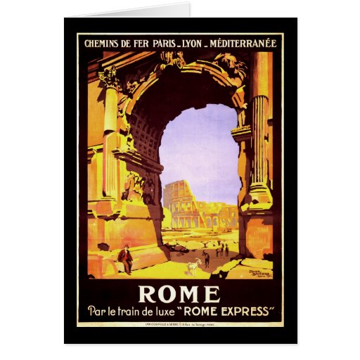 Rome Express Greeting Card