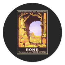 Rome Express Round Stickers