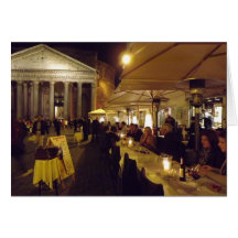 Rome, Italy at night Greeting Card