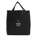 ROME, ITALY BLACK TOTE embroidered bags