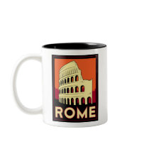 rome italy coliseum europe vintage retro travel mugs