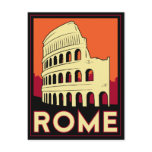 rome italy coliseum europe vintage retro travel postcards