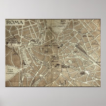 Rome, map, 1900 posters