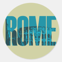 Rome Round Stickers