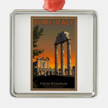 Rome - Temple Ruins in Forum Romanum Christmas Tree Ornament