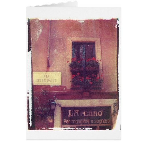 Rome Window with Geraniums Greeting Cards