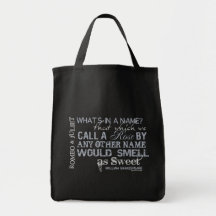 Romeo & Juliet Name Quote Tote Bags