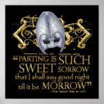 Romeo & Juliet Quote (Gold Version) Print