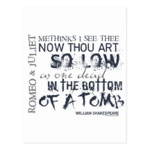 Romeo & Juliet Tomb Quote Postcard