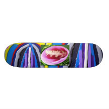 Romeo n Julliet  -  White Rose Petals Skate Deck