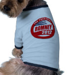 Romney 2012 button pet clothing