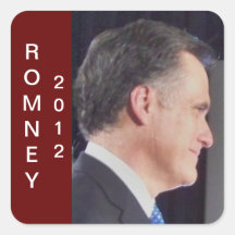 Romney 2012 Colour Photo Square Sticker