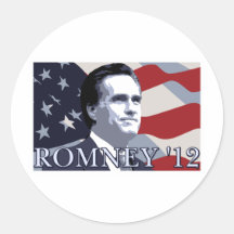 Romney 2012 round stickers