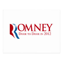 Romney - Door to Door in 2012 Postcards