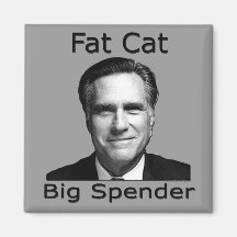 Romney Fat Cat Big Spender Refrigerator Magnets