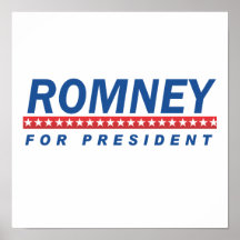 ROMNEY FOR PRESIDENT (Blue) Print