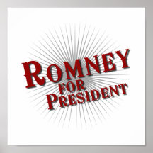 ROMNEY FOR PRESIDENT (Burst) Poster