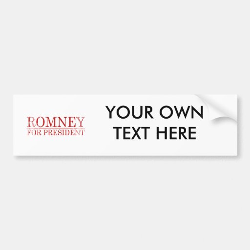 ROMNEY FOR PRESIDENT (Red) Bumper Sticker