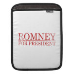 ROMNEY FOR PRESIDENT (Red) iPad Sleeves