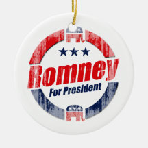 ROMNEY FOR PRESIDENT (Republican).png Christmas Ornaments