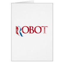 Romney is a Robot.png Greeting Cards