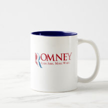 Romney - Less Jobs, More Wars.png Coffee Mug