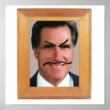 Romney Moustache.png Print