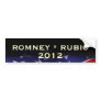 ROMNEY / RUBIO 2012 Campaign Bumper Sticker