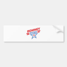 Romney Ryan 2012 star Bumper Stickers