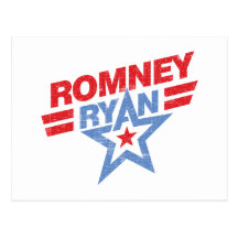 Romney Ryan 2012 star Post Card