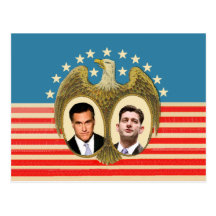 Romney Ryan Retro Post Card