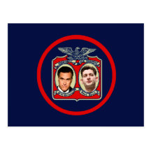 Romney Ryan Retro Post Card