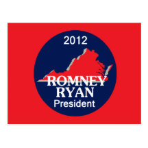 Romney Ryan VIRGINIA Post Card