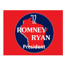 Romney Ryan WISCONSIN Postcard