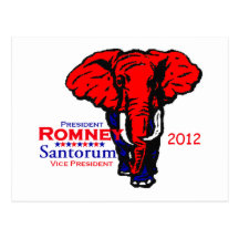 Romney Santorum Postcards