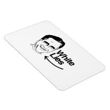 ROMNEY TELLS WHITE LIES RECTANGLE MAGNETS