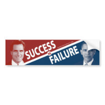 Romney Vs. Obama - Success Vs. Failure Bumper Stickers