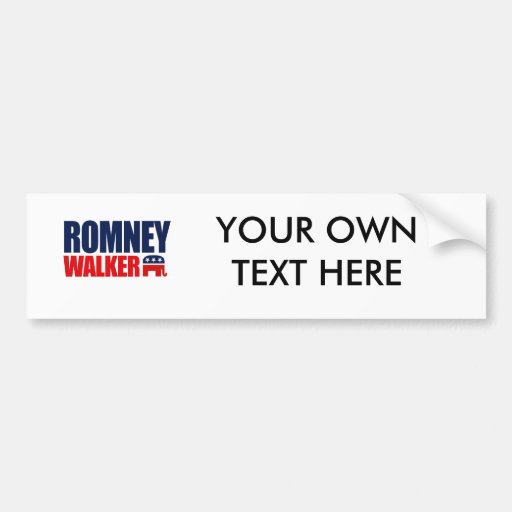 ROMNEY WALKER TICKET 2012.png Bumper Stickers