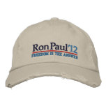 Ron Paul ’12 Campaign style Hat embroidered hats