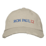 RON PAUL 12 Ladies (Distressed Chino Twill) Cap embroidered hats